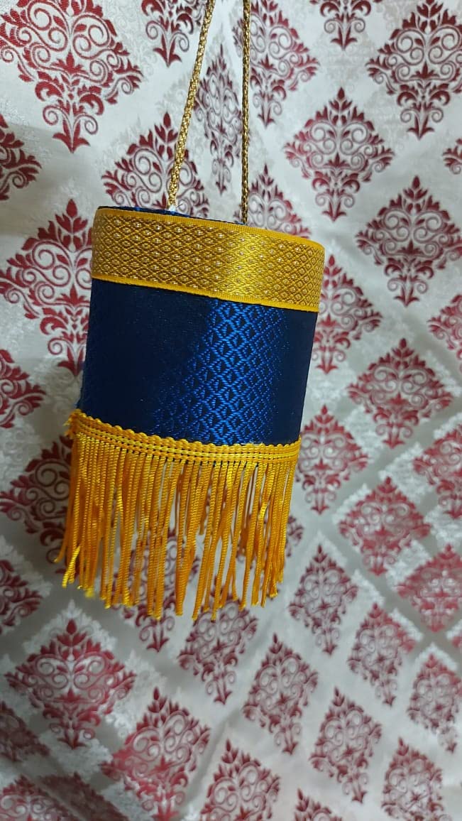 Handmade Diwali Kandil Khan Small Lamps (Large, Blue-Green-Pink-Yellow) Arnavi's Creation Diwali Kandil/Akash Butti/Handmade Lantern/Reusable/Night Lamp