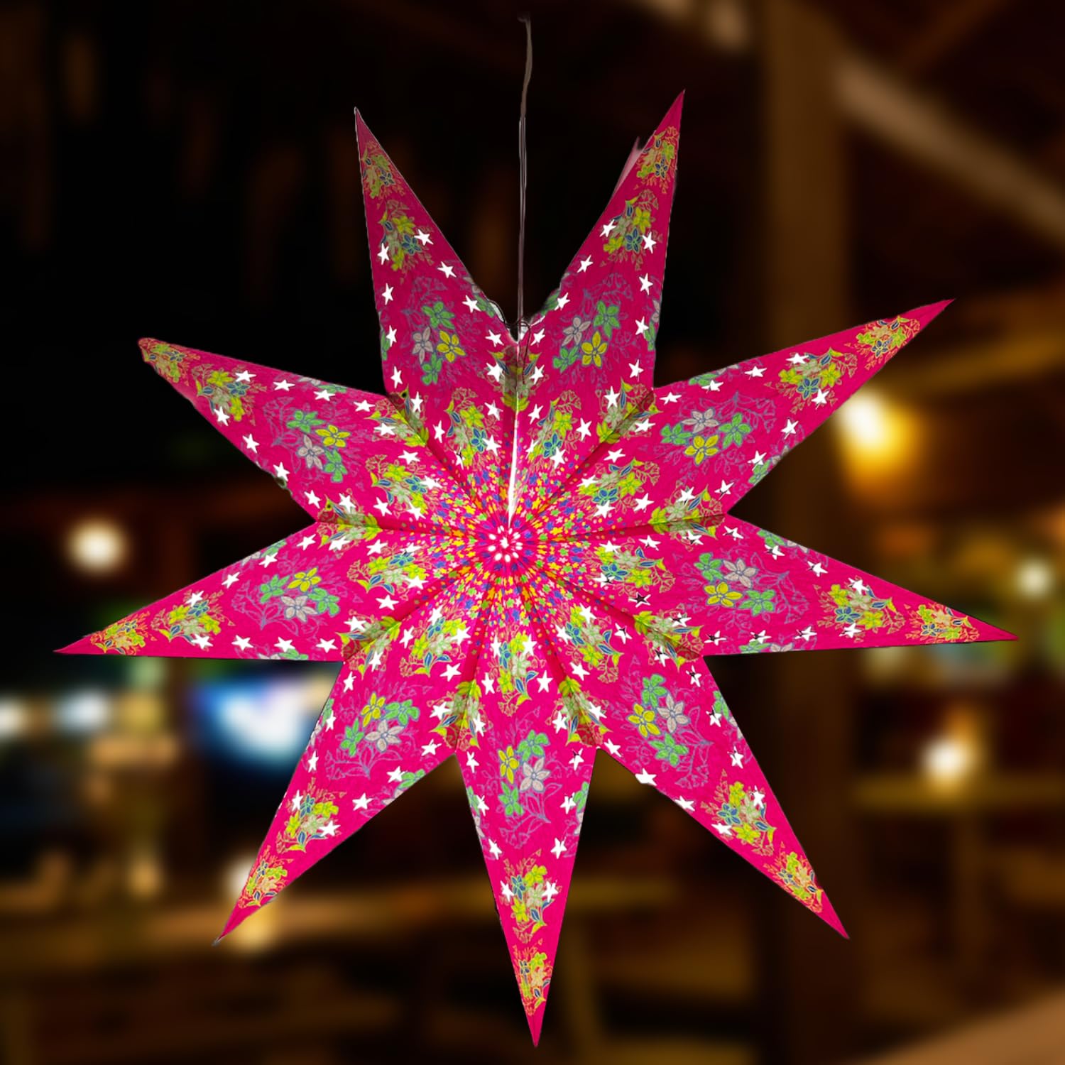 ALILA STAR Hanging Lantern Kandil Lamp Shade Akash kandil For Home Diwali Christmas Balcony Xmas Decoration Hotels Decor Decoration