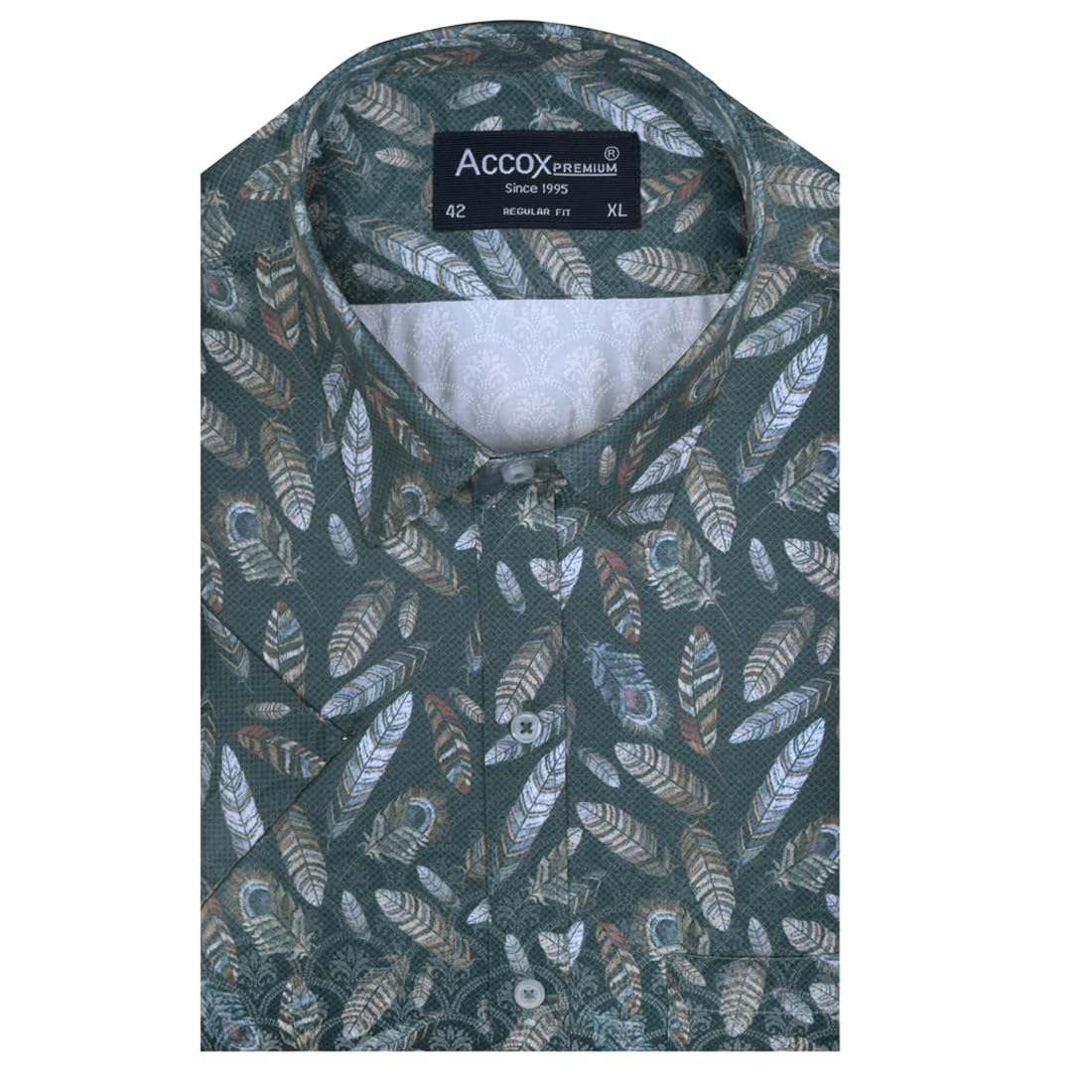 Accox Men's Cotton Printed Formal Shirt (B0DJ5JCN83)