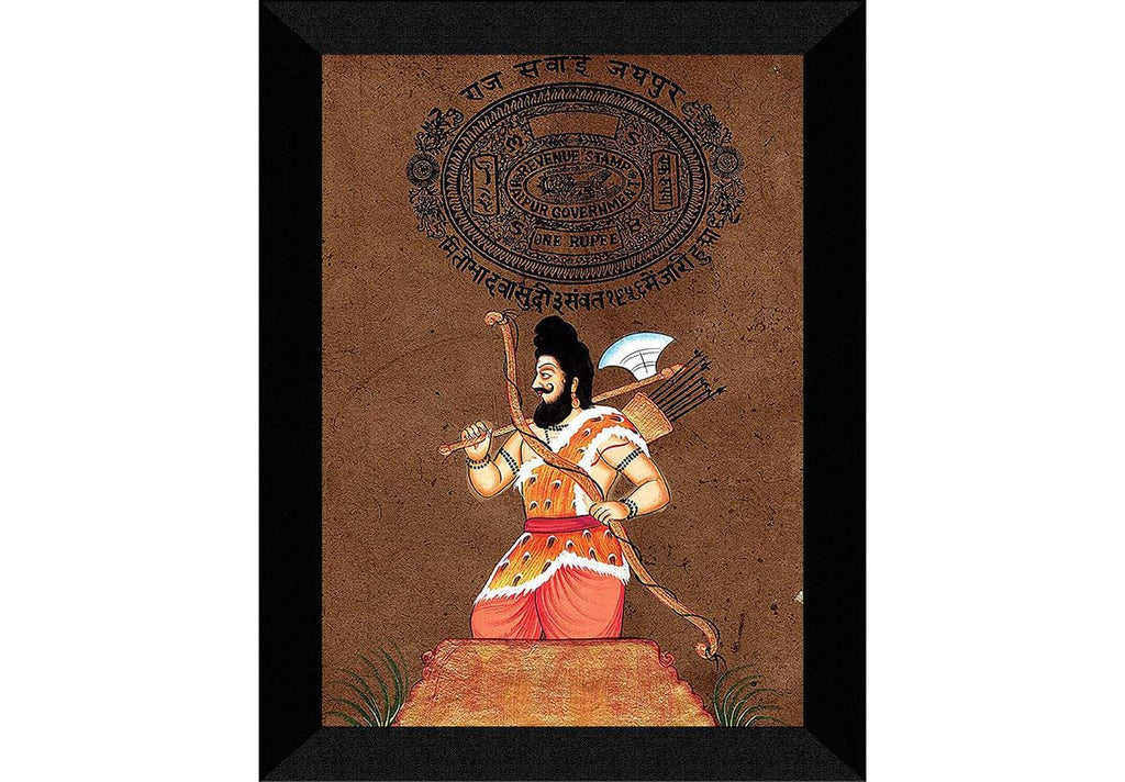 SAF paintings Lord Parshuram Black frame painting for Wall Decoration SA-SANFK33299