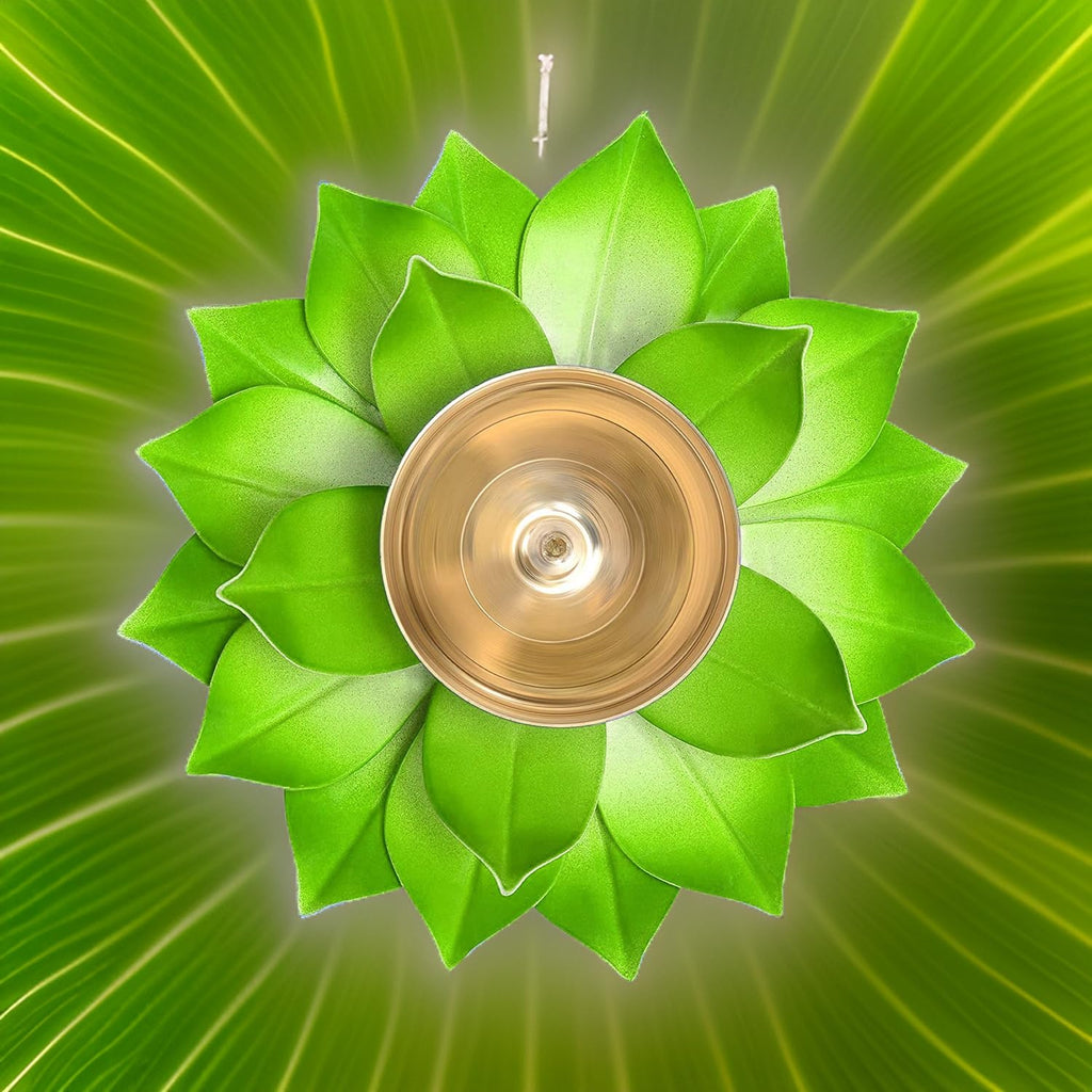 EIN SOF Brass Diyas for Puja – Lotus Lamps for Home & Diwali Decoration, Akhand Jyoti Stand with Gift Cover, 5 inches Kamal Design Pooja Oil & Camphor Diya, Blue Orange Pink & Yellow, Pack of 4