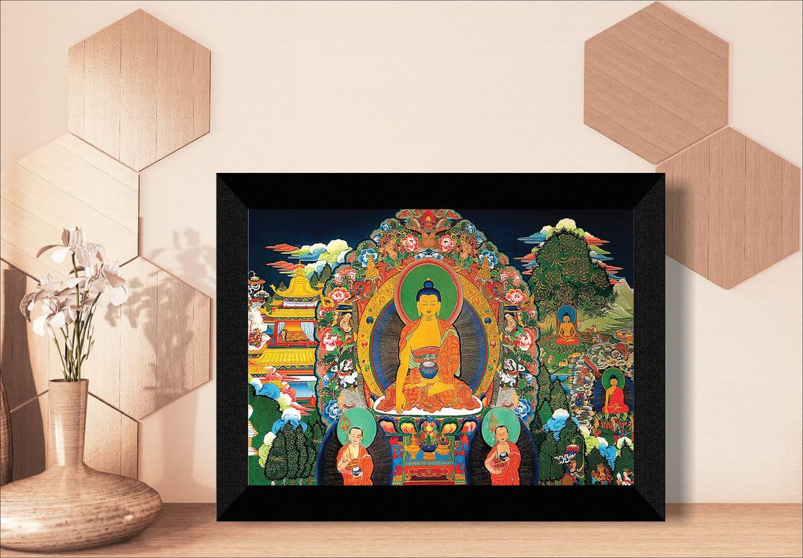 SAF paintings Lord Buddha Black frame painting for Wall SA-SANFK33387