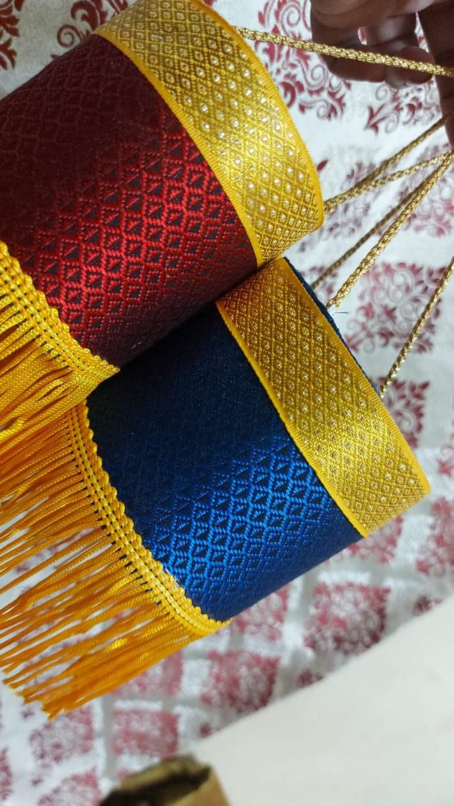 Handmade Diwali Kandil Khan Small Lamps (Large, Blue-Green-Pink-Yellow) Arnavi's Creation Diwali Kandil/Akash Butti/Handmade Lantern/Reusable/Night Lamp