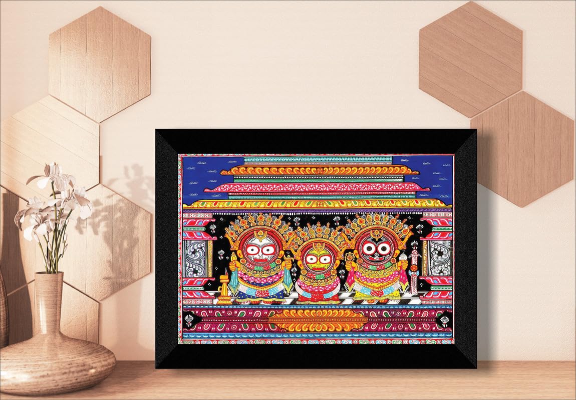 SAF paintings Lord jagannath Black frame painting for Wall SA-SANFK33381