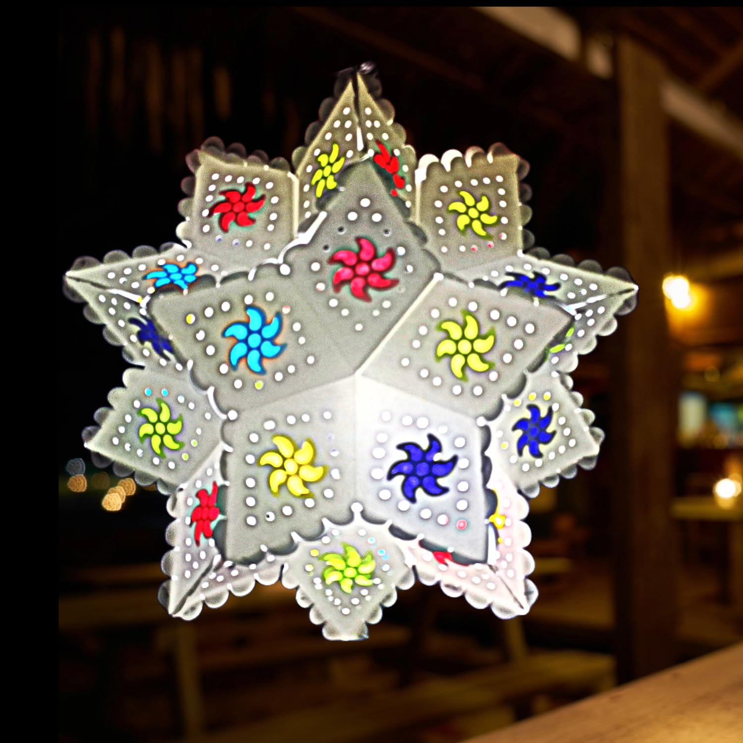 ALILA Self Assemble Christmas STAR Akash Kandil Lantern Lamp Shade kandil Jhummar for Xmas Decoration Hotels Home Diwali Light, Colour As per Availability, (Self Assembly - DIY: DO IT Yourself)