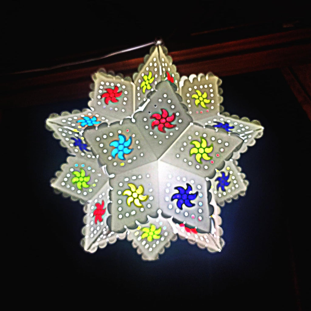 ALILA Self Assemble Christmas STAR Akash Kandil Lantern Lamp Shade kandil Jhummar for Xmas Decoration Hotels Home Diwali Light, Colour As per Availability, (Self Assembly - DIY: DO IT Yourself)