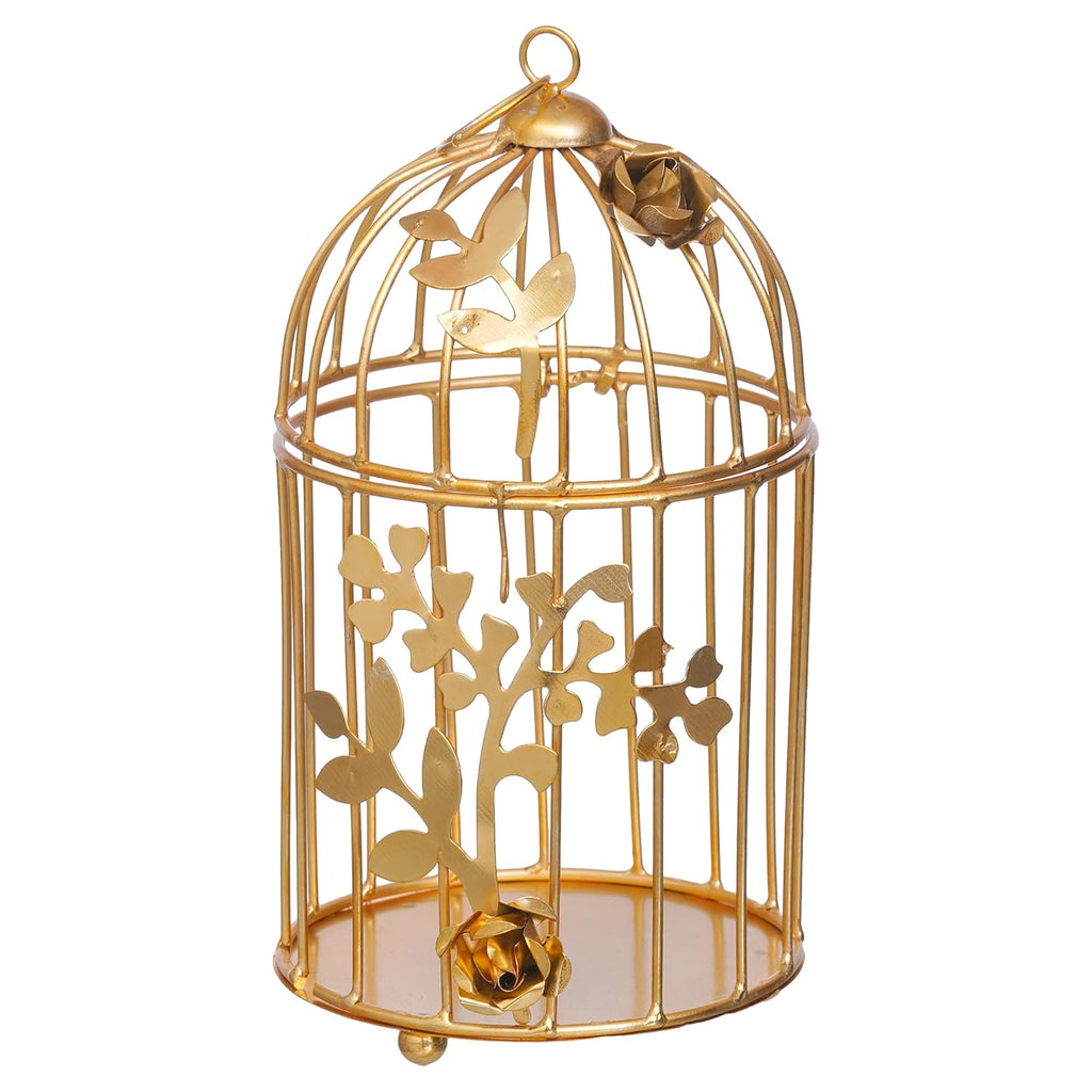 Webelkart Gold Plated Colour tealight Candle Holder with Flower Vine- Diwali Candle Holder- Diwali Decorations Items for Home Decor