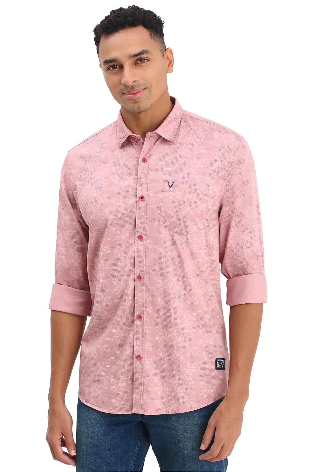 Allen Solly Men's Solid Regular Fit Shirt