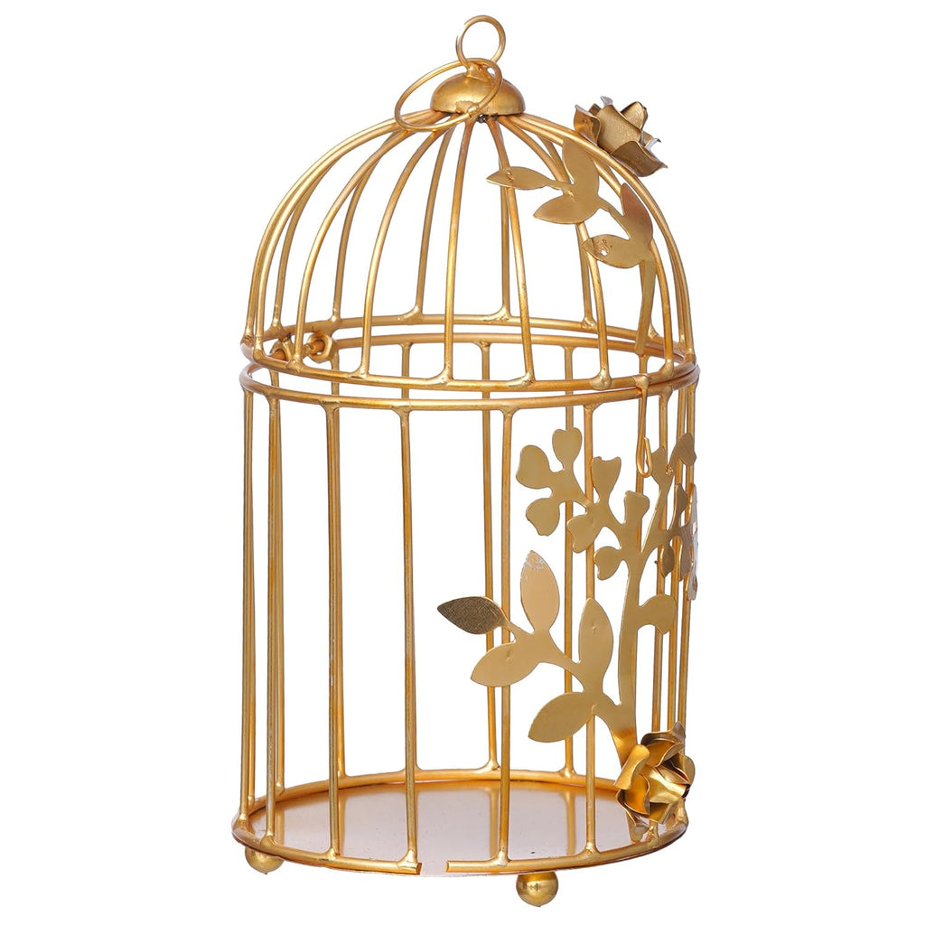 Webelkart Gold Plated Colour tealight Candle Holder with Flower Vine- Diwali Candle Holder- Diwali Decorations Items for Home Decor