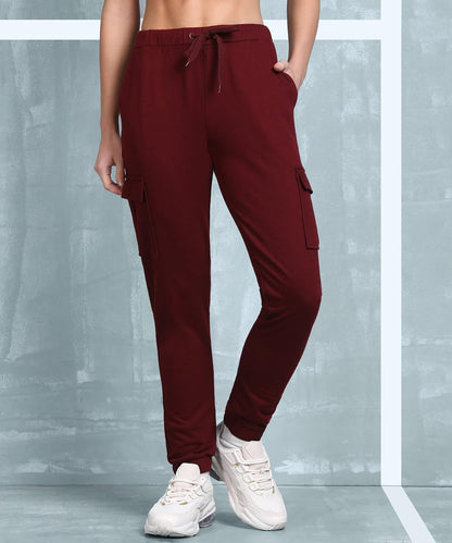Alan Jones Clothing Women's Cargo Slim Fit Joggers Track Pants