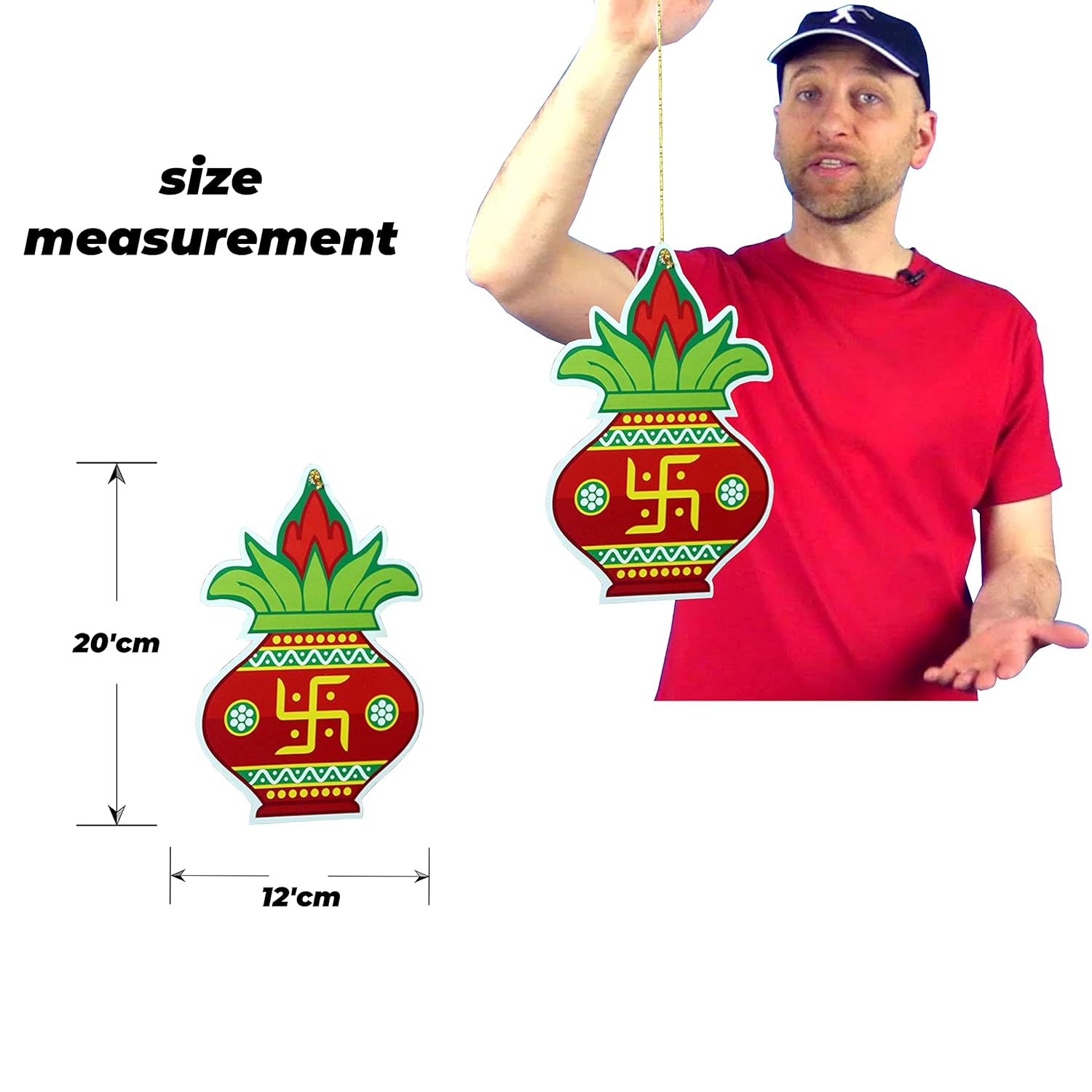 TOYXE Paper Hanging Kalash for Diwali Decoration Set of 10 Pcs