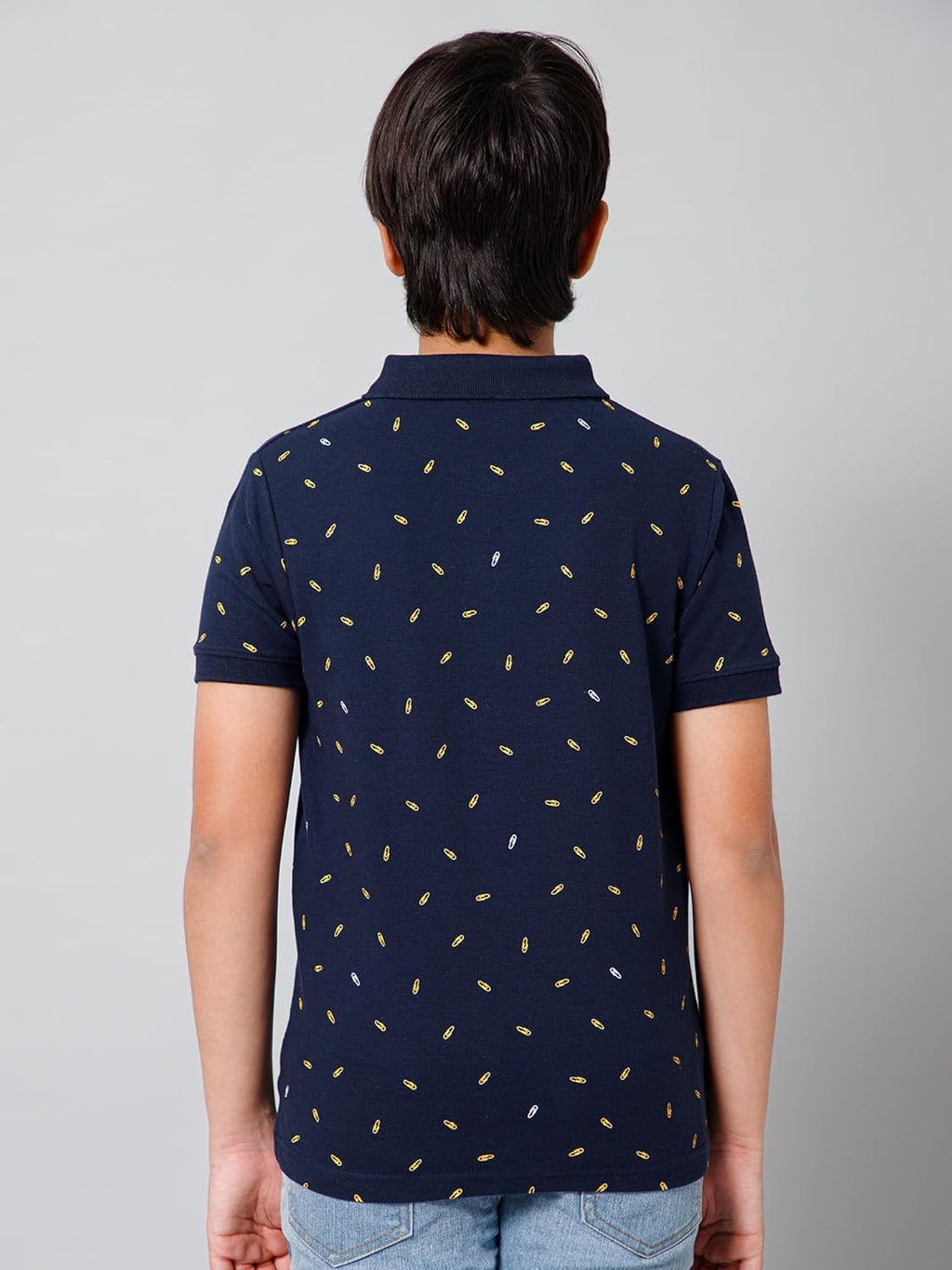 Alan Jones Clothing Boy's Printed Regular Polo Regular Fit T-Shirt-5