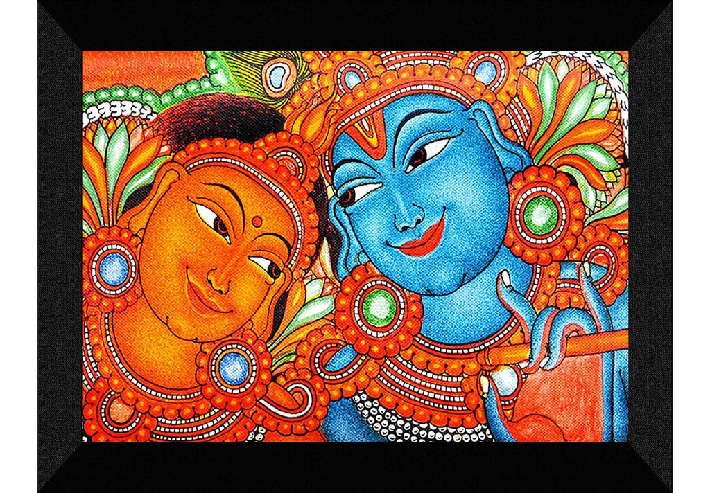 SAF paintings Kerela Mural Art Religious Black frame painting for Wall Decoration SA-SANFK33363