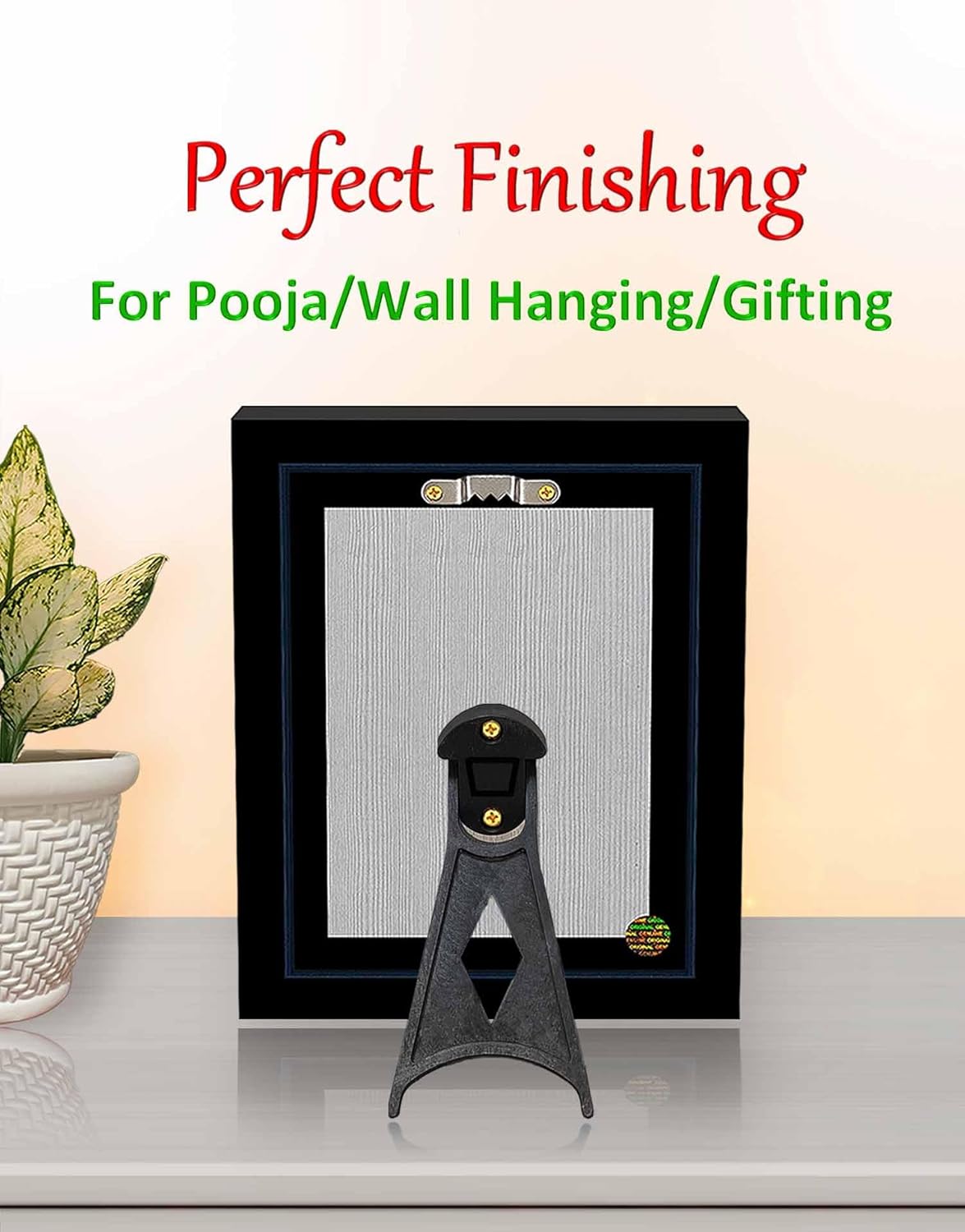 Pavan Photo Laminations Ram Darbar Lord Shri Rama Sita Parivar Family Wall Painting Framed Home Decor (Wood,Matte,Brown,Small Size,6 x 8 Inch) B745S