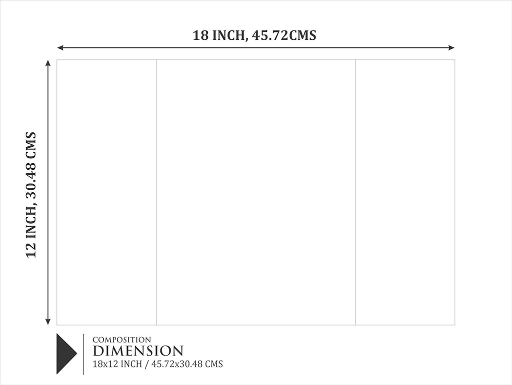 SAF paintings 6MM Ganesha Set of 3 Panel Digital Reprint 12 inch x 18 inch Painting SANFJM1005