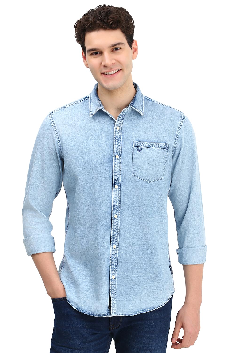 Allen Solly Men Regular Fit Solid Full Sleeves Casual Shirts
