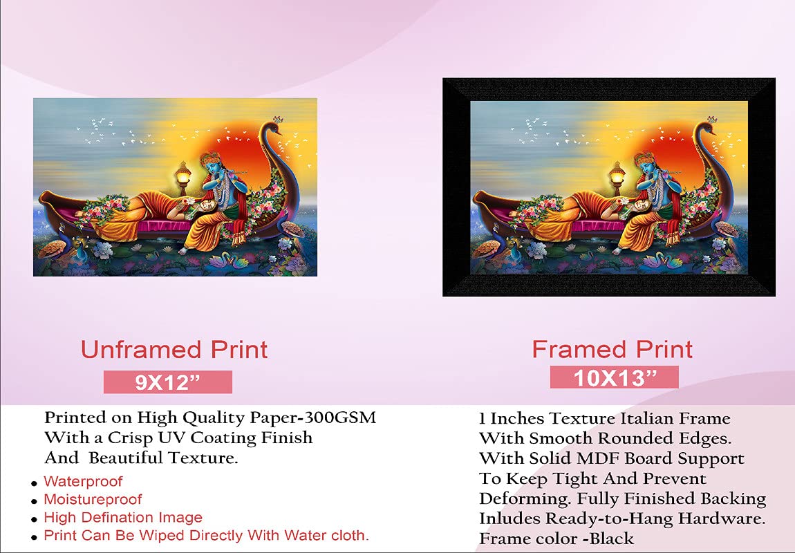 SAF paintings Romance Radhe Krishna Painting UV Textured Home Decorative Gift Item with Synthetic Frame