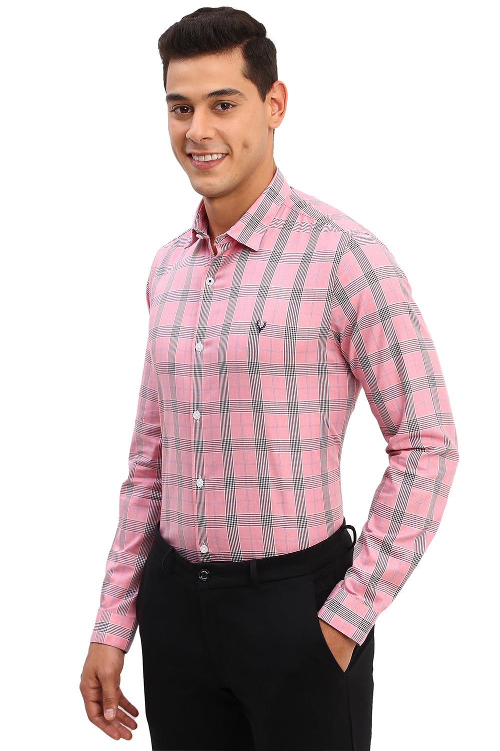 Allen Solly Men's Slim Fit Full Sleeve Checkered Formal Shirt