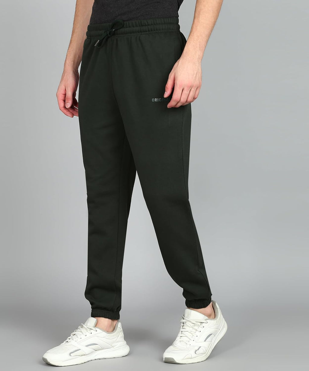 Alan Jones Clothing Men's Fleece Jogger Regular Pants For Winterwear