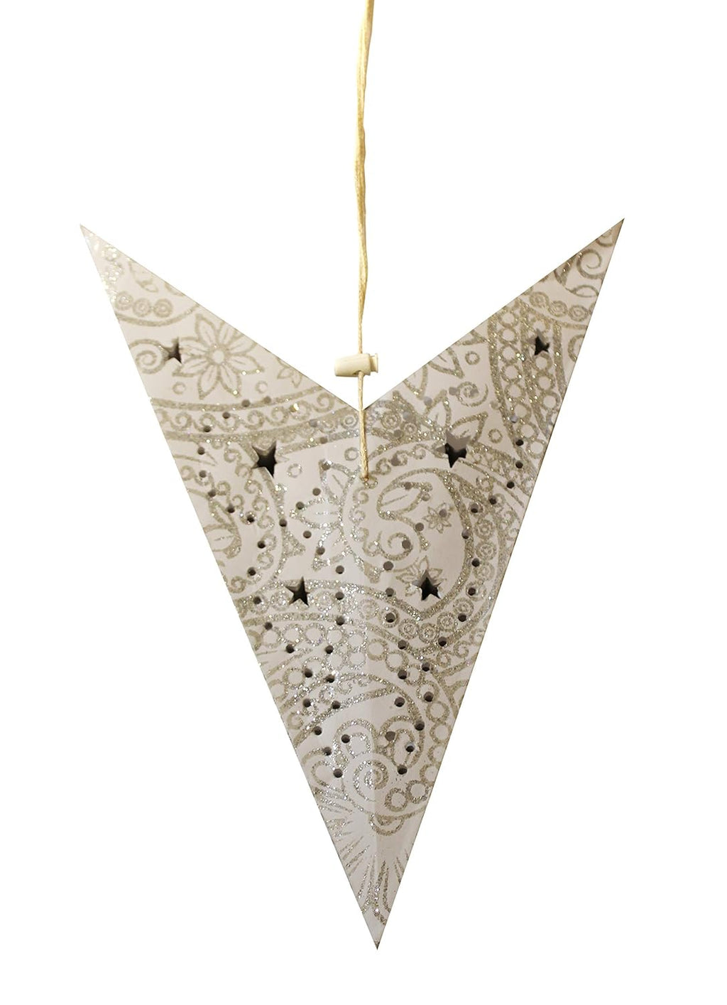 Kidsy Winsy Hanging Big Paper Star | 23 Inches, Glitter Star for Diwali| Decoration Item for Home | Recycled Cotton Paper| New Year Party, Christmas Decorations, Wedding and Anniversary Decor