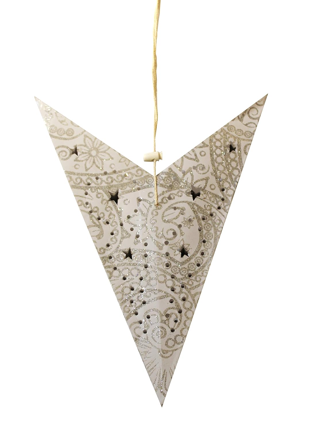 Kidsy Winsy Hanging Big Paper Star | 23 Inches, Glitter Star for Diwali| Decoration Item for Home | Recycled Cotton Paper| New Year Party, Christmas Decorations, Wedding and Anniversary Decor