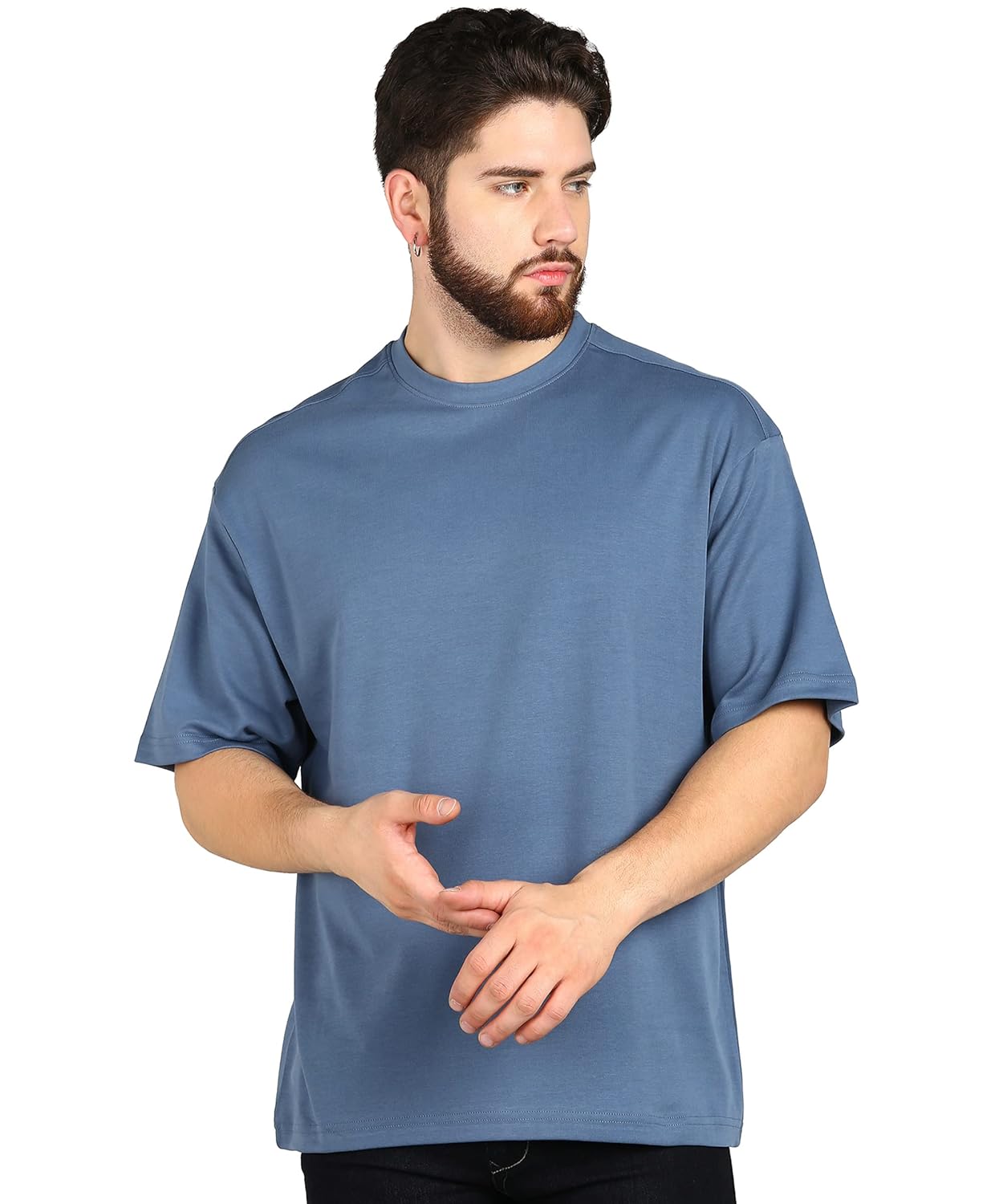 Alan Jones Clothing Men's Printed Premium Heavy Gauge Cotton Oversized T-Shirt-1