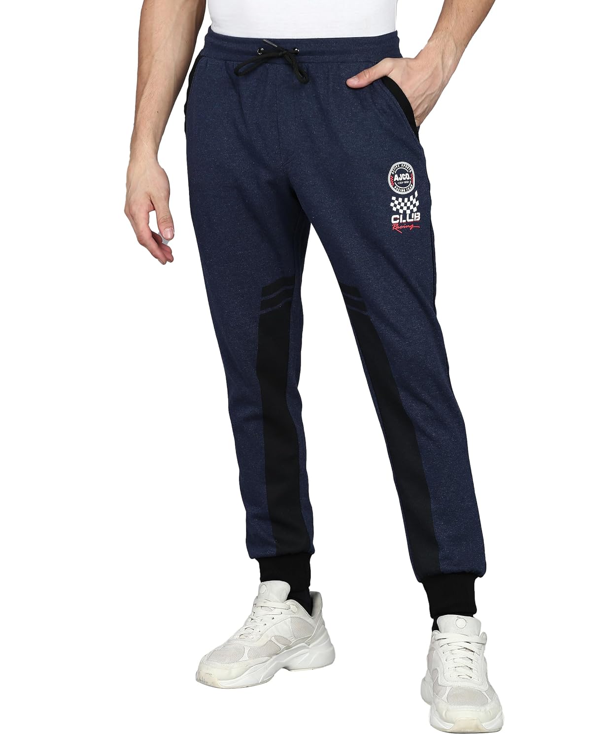 Alan Jones Clothing Men's Printed Cotton Joggers Track Pant