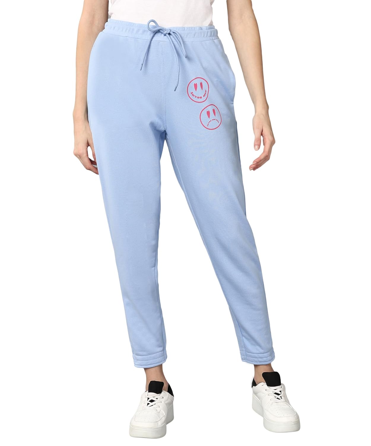 Alan Jones Clothing Women's Solid Comfort Fit Ankle Length Cotton Track Pant