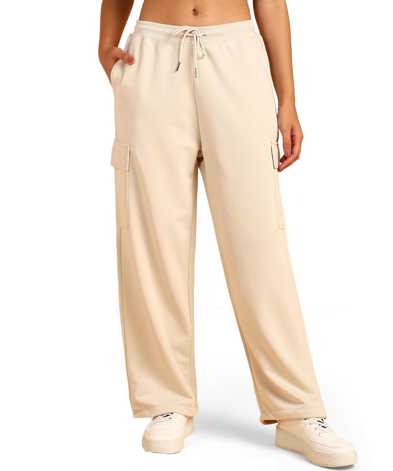 Alan Jones Clothing Solid Women's Cargo Pants with Adjustable Cuffs