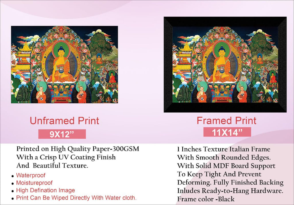 SAF paintings Lord Buddha Black frame painting for Wall SA-SANFK33387