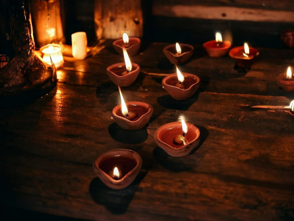 Saudeep India Handmade Diwali Diya | Terracotta/Clay Diya For Puja | Mitti Diya For Diwali Pooja Decoration (Pack of 11)