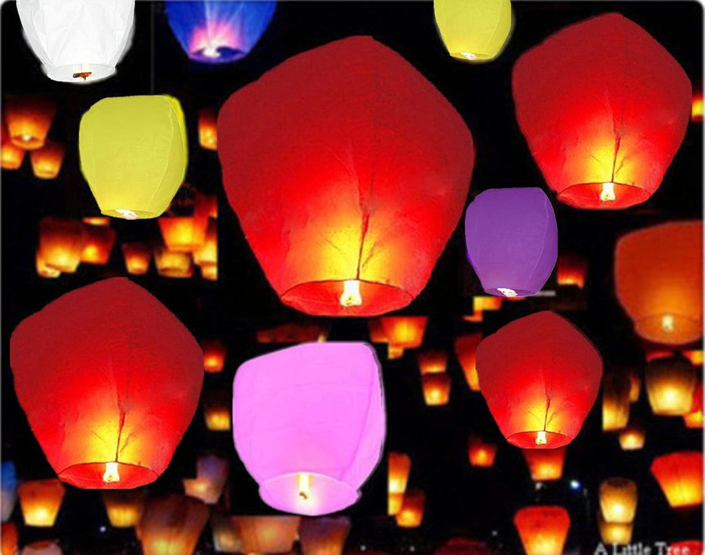 GreenUniverse String Decoration Lights for Diwali Wedding Party (Sky Lanterns 10pcs)