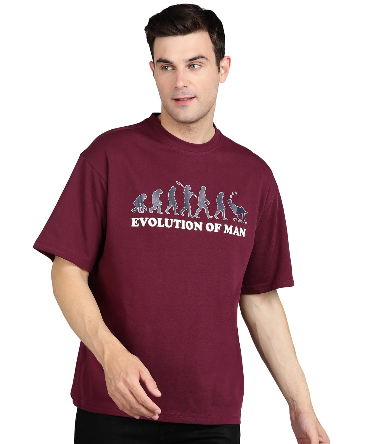 Alan Jones Clothing Men's Printed Premium Heavy Gauge Cotton Oversized T-Shirt-1