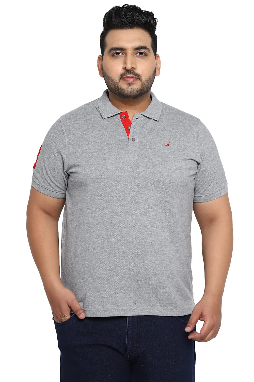 AMERICAN CREW Polo Collar T-Shirt for Plus Size Men-1