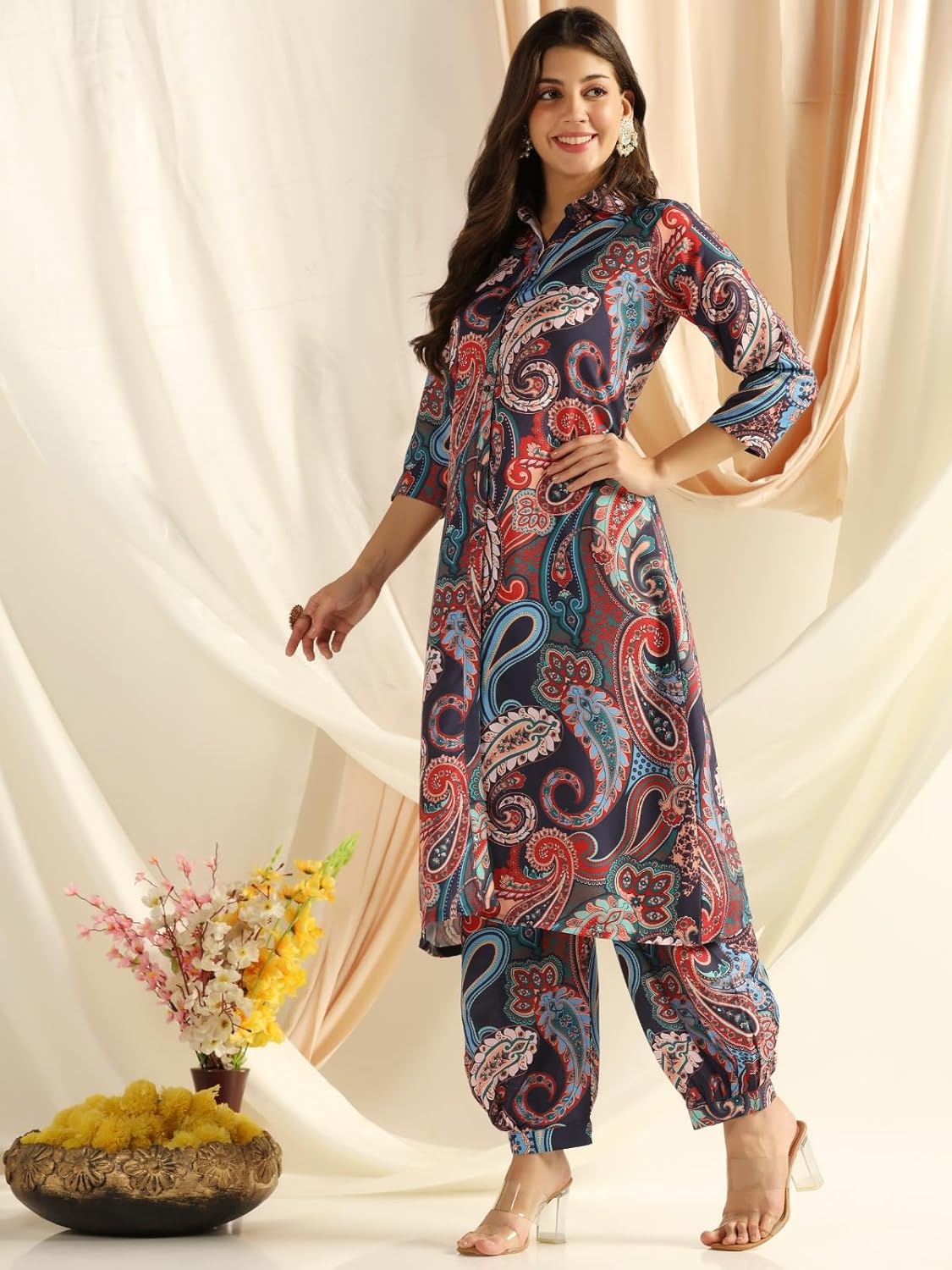 GRECIILOOKS Women's Cotton Blend Co Ord Set
