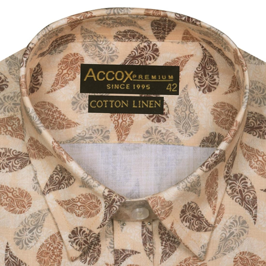 Accox Men's Cotton Printed Formal Shirt (B0D8BNK1H9)