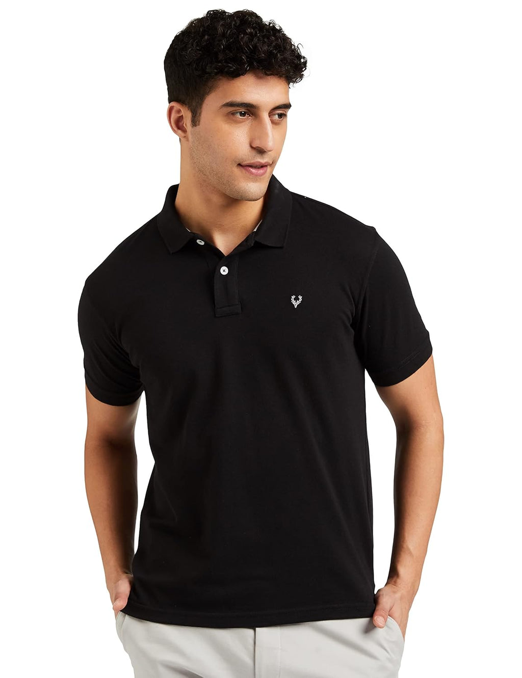 Allen Solly Men's Solid Regular Fit Polo T-Shirt