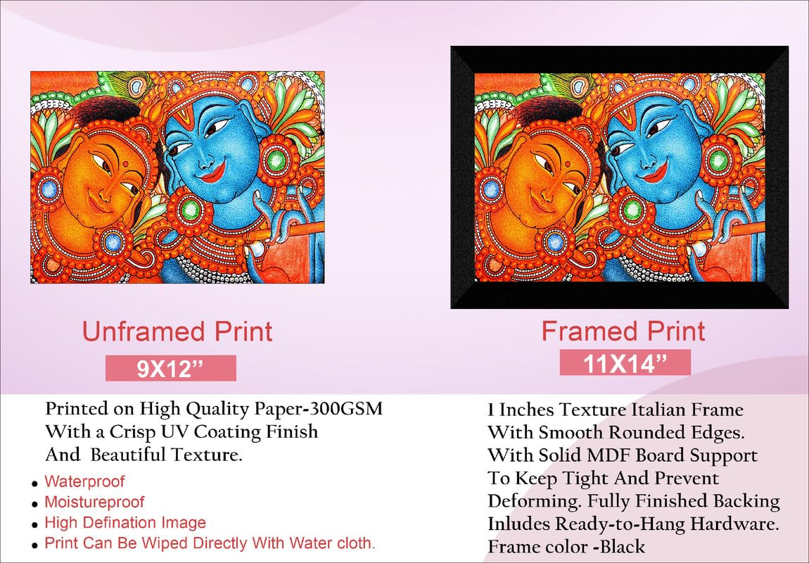 SAF paintings Kerela Mural Art Religious Black frame painting for Wall Decoration SA-SANFK33363