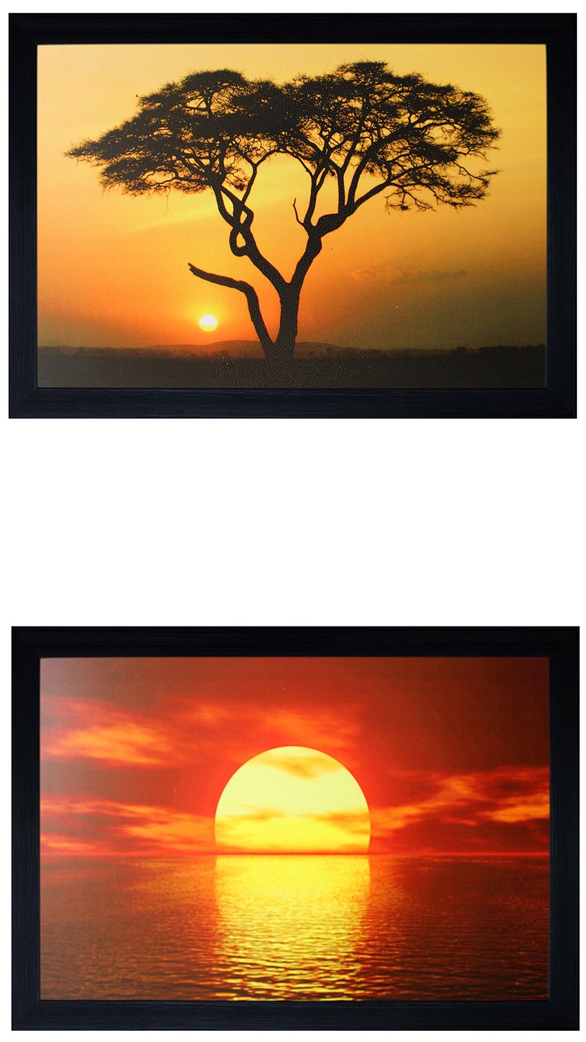 SAF paintings Special Effect Textured Sunrise UV Print Painting (SANFO286, 20 cm x 3 cm x 30 cm) SANFO286