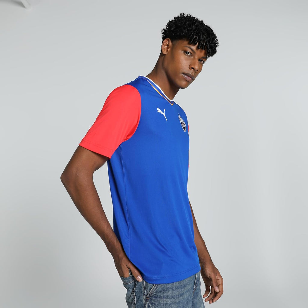 Puma Mens Ipl 2024 Delhi Capitals Regular Fit Jersey Plain
