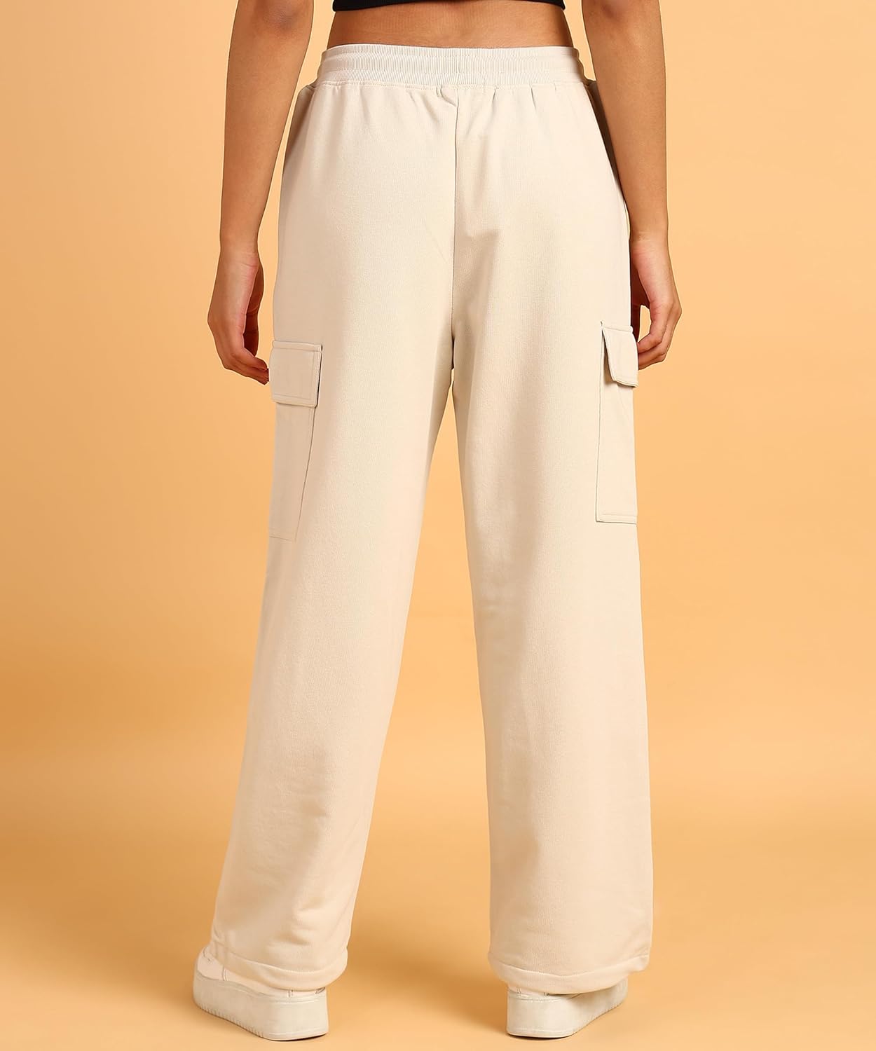 Alan Jones Clothing Solid Women's Cargo Pants with Adjustable Cuffs
