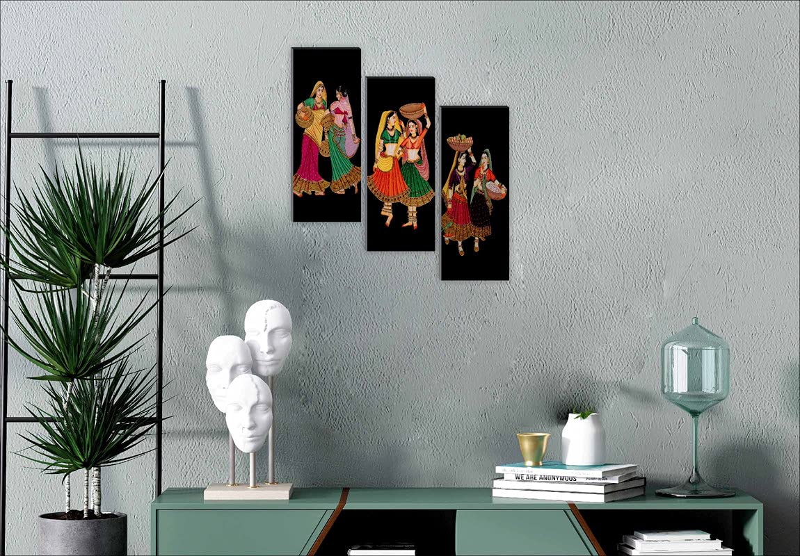 SAF paintings Mughal Abstract 6 mm MDF Panel Digital Reprint Painting (SANFJ46, Multicolour, 15 Inch x 18 Inch)