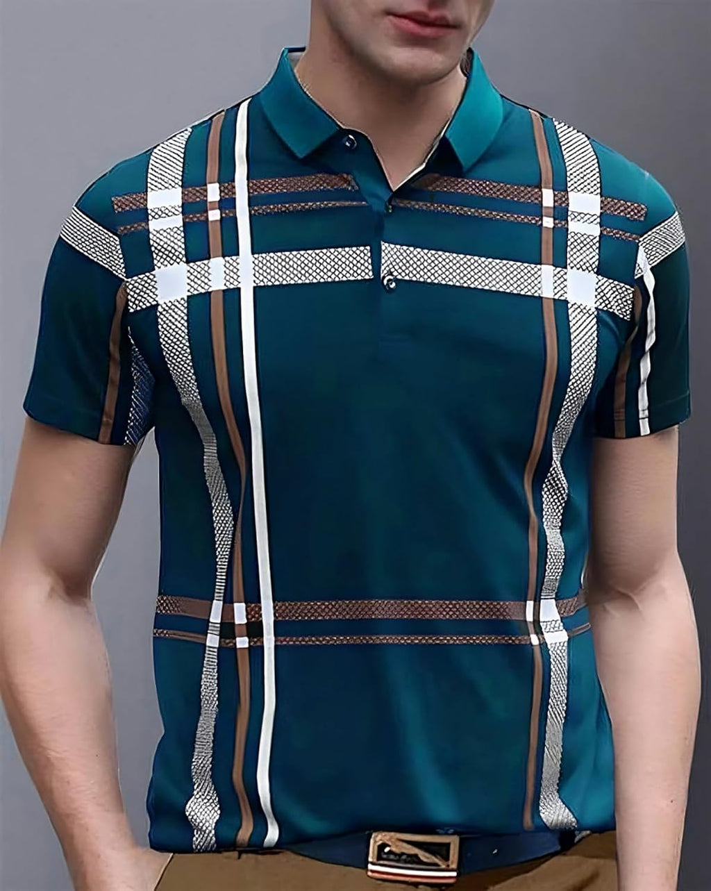 AUSK Mens Polo Colorblock Regular Fit T Shirt-2