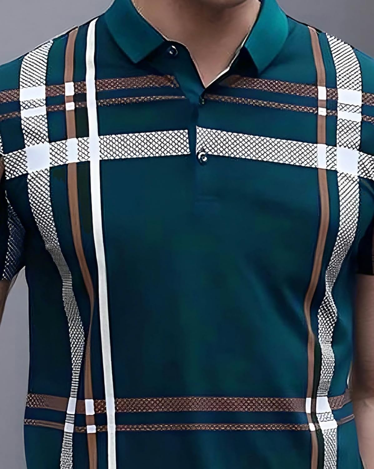 AUSK Mens Polo Colorblock Regular Fit T Shirt-4