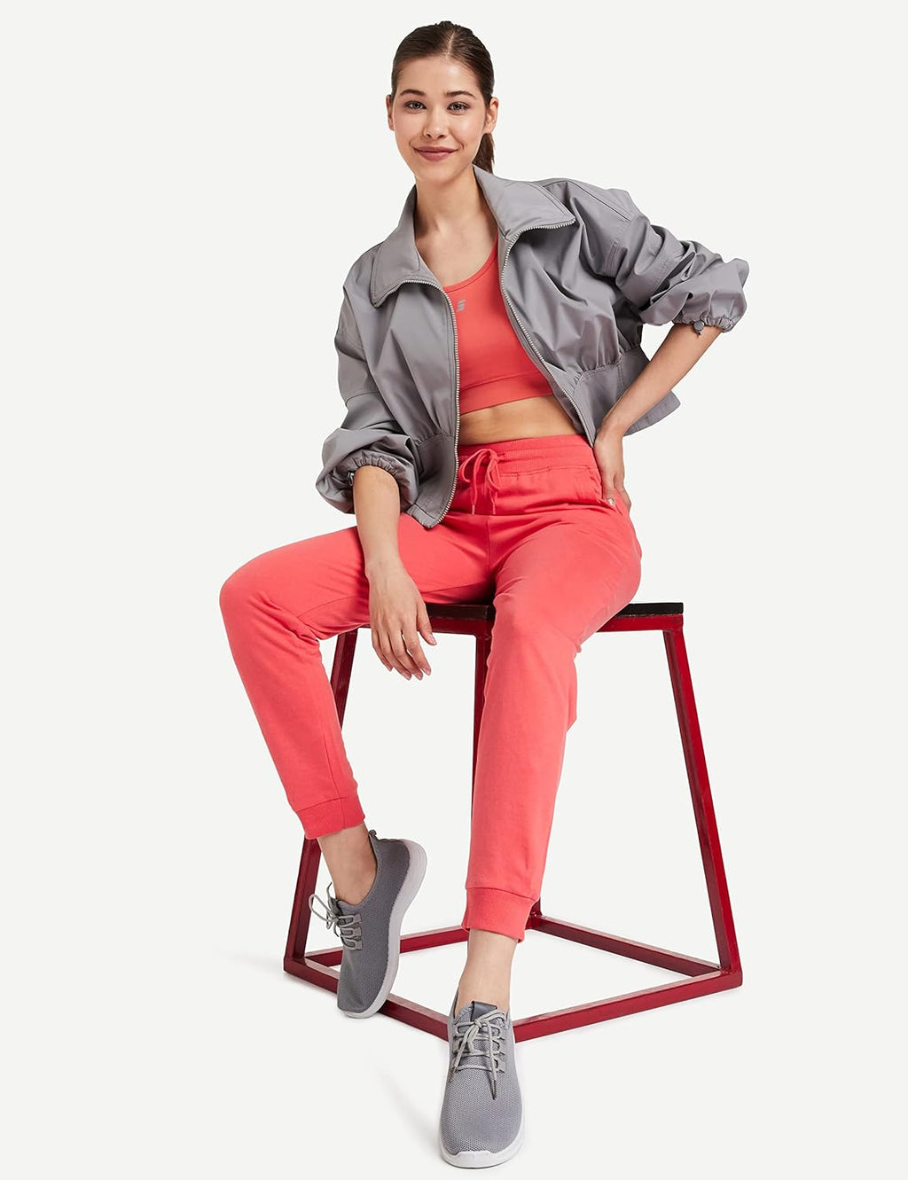 Amazon Brand - Symbol Women's Ankle Lenght Regular Fit All-Season Jogger Track Pant