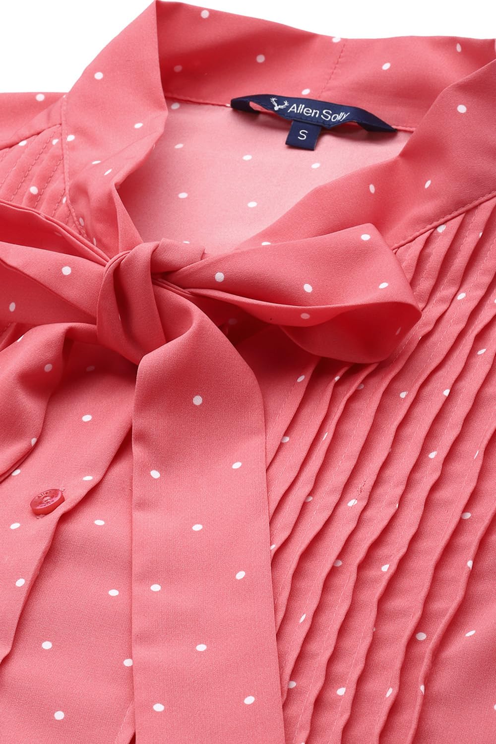 Allen Solly Women's Peach Plain Full Sleeve Casual Shirt