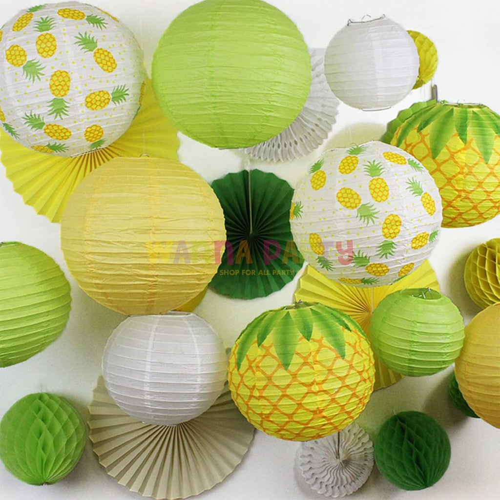 Wanna Party 12 Inches Paper Lanterns Light Green, Hanging Paper Lantern for Diwali Christmas Indoor Outdoor Home Decor, Hanging Paper Ball Decoration for Marriage Baby Shower Birthday Decor, Pack of 1