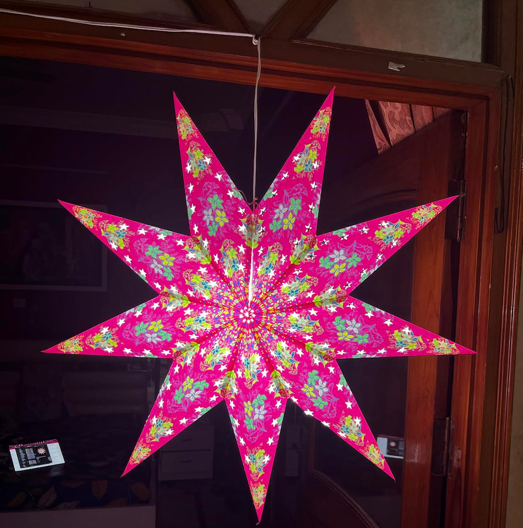 ALILA STAR Hanging Lantern Kandil Lamp Shade Akash kandil For Home Diwali Christmas Balcony Xmas Decoration Hotels Decor Decoration