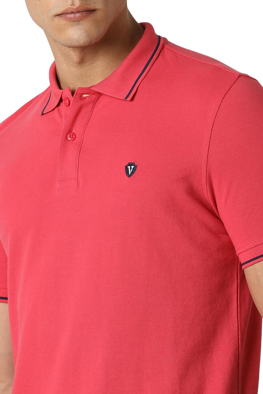 Van Heusen Men's Solid Polo Regular Fit T-Shirt-6