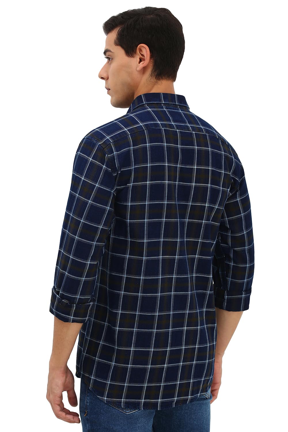 Allen Solly Men's Checkered Full Sleeve Slim Fit Shirt